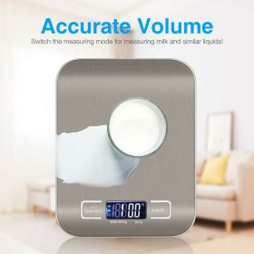 Digital Electronic Kitchen Food Diet Postal Scale Weight Balance 5KG 1g 11lb Kitchen Scales Stainless Steel Weighing For Food Diet Postal Balance Meas