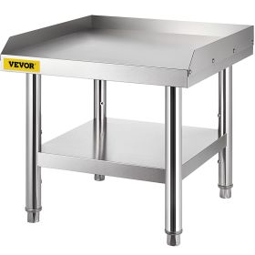 VEVOR Stainless Steel Equipment Grill Stand, 24 x 24 x 24 Inches Stainless Table, Grill Stand Table with Adjustable Storage Undershelf, Equipment Stan