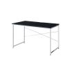 ACME Tennos Writing Desk, Black & Chrome Finish 93195