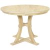 TOPMAX 5-Piece Rustic Round Pedestal Extendable Dining Table Set with 15.7" Removable Leaf and Simple Dining Chirs for Small Places, Natural