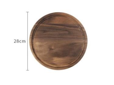 Black Walnut Wood Cutting Board Creative Whole Tray Fruit Chopping Cutting Board Wood Chopping Blocks For Kitchen (Option: Round)